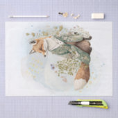 フローラ国側キツネキャラクター 薄葉紙 (クラフト)