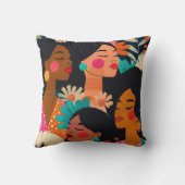 フローラ国際的ピンクウィメンズデー クッション (裏面)