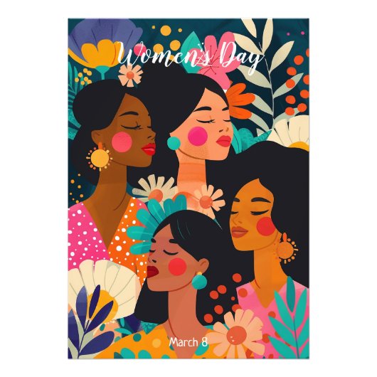 フローラ国際的ピンクウィメンズデー フォトプリント            (正面)