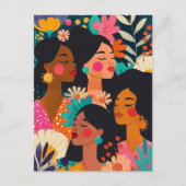 フローラ国際的ピンクウィメンズデー ポストカード (正面)