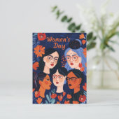 フローラ国際的ブルーウィメンズデー ポストカード (スタンド正面)