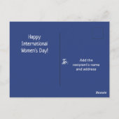 フローラ国際的ブルーウィメンズデー ポストカード (裏面)