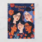 フローラ国際的ブルーウィメンズデー ポストカード (正面)