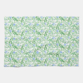 フローラ国 – スタイルブルーペリウィンクルパターン キッチンタオル (横)