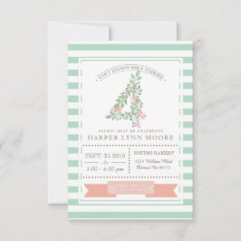 フローラ園 |最初の誕生日パーティーの招待 招待状