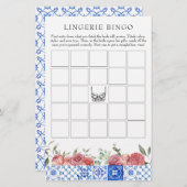 フローラ地中海のピンクゲームランジェリービンゴ 便箋 (正面/裏面)