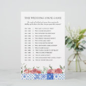 フローラ地中海のピンクブライダルシャワーゲーム 便箋 (スタンド正面)