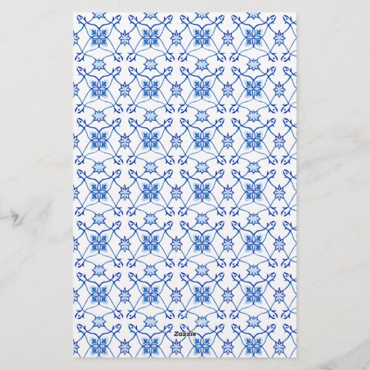 フローラ地中海のピンクブライダルシャワーゲーム 便箋 (裏面)