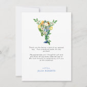 フローラ地中海のブライダルシャワーありがとう 招待状 (正面)