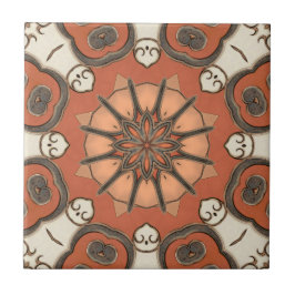 フローラ地中海の抽象芸術幾何タイル タイル