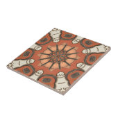 フローラ地中海の抽象芸術幾何タイル タイル (側面)