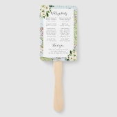 フローラ地図旅行テーマ結婚式プログラム ハンドファン (裏面)