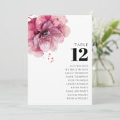 フローラ埃バラテーブル番号座席表 招待状 (スタンド正面)