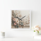 フローラ壁時計 スクエア壁時計 (ホーム)
