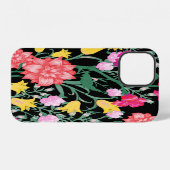 フローラ壁紙の大きな花のパターン iPhoneケース (裏面横)
