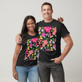 フローラ壁紙の大きな花のパターン Tシャツ (ユニセックス)