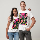 フローラ壁紙の大きな花のパターン Tシャツ (ユニセックス)