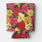 フローラ壁紙の水彩スタイル 缶クーラー (正面)