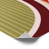 フローラ壁紙アールヌーボースタイル,ヴィンテージ病 ポスター (角)