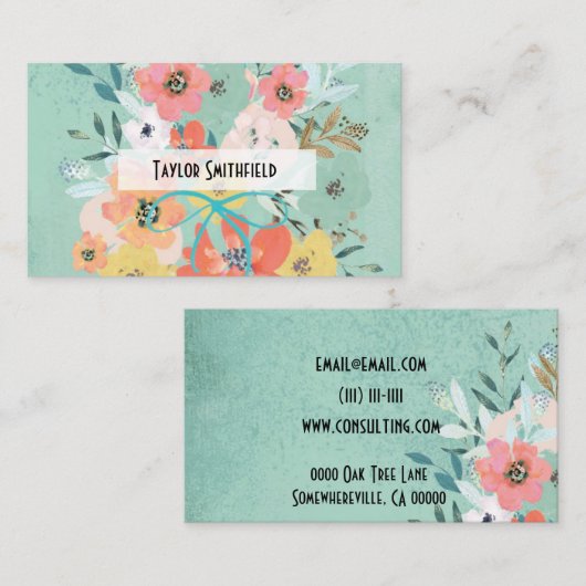 フローラ壁紙名刺 名刺 (正面/裏面)