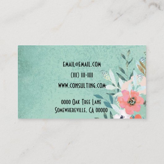 フローラ壁紙名刺 名刺 (裏面)