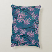 フローラ壁紙:アジアのネイビーブルー、ピンク。 アクセントクッション (裏面(縦))