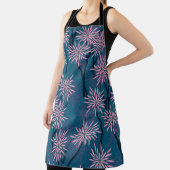 フローラ壁紙:アジアのネイビーブルー、ピンク。 エプロン (インサイチュ)