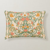 フローラ壁紙,アールヌーボースタイル,ヴィンテージイル アクセントクッション (正面)