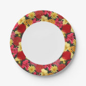 フローラ壁紙，水彩スタイル ペーパープレート (正面)