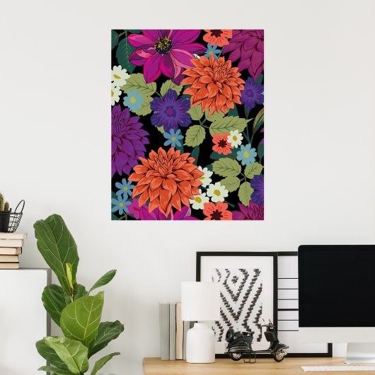 フローラ壁飾りポスター ポスター (ホームオフィス)