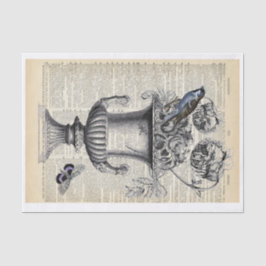 フローラ壷と蝶の辞書ページ 薄葉紙