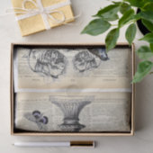 フローラ壷と蝶の辞書ページ 薄葉紙 (ギフト)