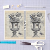 フローラ壷（鳥と蜂） 薄葉紙 (クラフト)