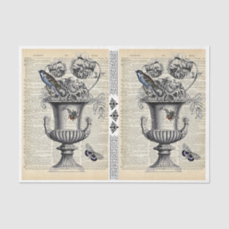 フローラ壷（鳥と蜂） 薄葉紙