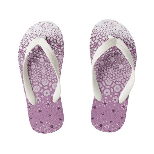 フローラ変態パターン キッズビーチサンダル (フットベッド)