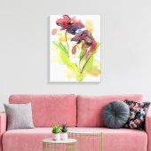 フローラ夏デザイン手絵を描抽象芸術2 キャンバスプリント (インサイチュ (リビング))