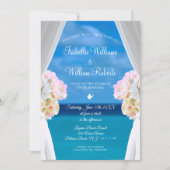 フローラ夏海熱帯ビーチ結婚式 招待状 (正面)