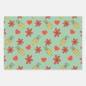 フローラ夏。夏の暑さのロマンス ラッピングペーパーシート (正面3)