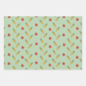 フローラ夏。夏の暑さのロマンス ラッピングペーパーシート (正面2)