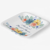 フローラ多汁性マカロンブライダルシャワー ペーパープレート (傾斜あり)