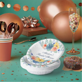 フローラ多汁性マカロンブライダルシャワー ペーパーボウル