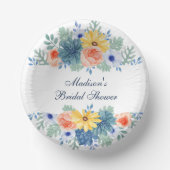フローラ多汁性マカロンブライダルシャワー ペーパーボウル (正面)