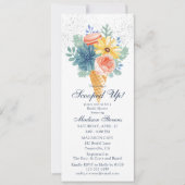 フローラ多汁性マカロンブライダルシャワー 招待状 (正面)