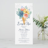 フローラ多汁性マカロンブライダルシャワー 招待状 (スタンド正面)