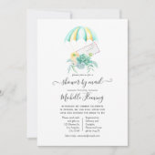 フローラ多肉パラシュートブライダルシャワーバイメール 招待状 (正面)