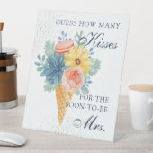 フローラ多肉性マカロンブライダルシャワーパーティーゲーム 台座サイン (インサイチュ)