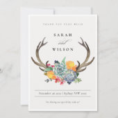 フローラ多肉質アントラーボヘミアンアリュアありがとう サンキューカード (正面)