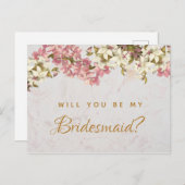 フローラ大理石の蘭の花嫁はがき シーズンポストカード (正面/裏面)