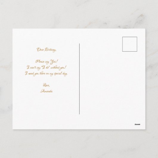 フローラ大理石の蘭の花嫁はがき シーズンポストカード (裏面)