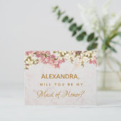 フローラ大理石ランメイド・オブ・オーナー(花嫁付き添い人)はがき シーズンポストカード (スタンド正面)